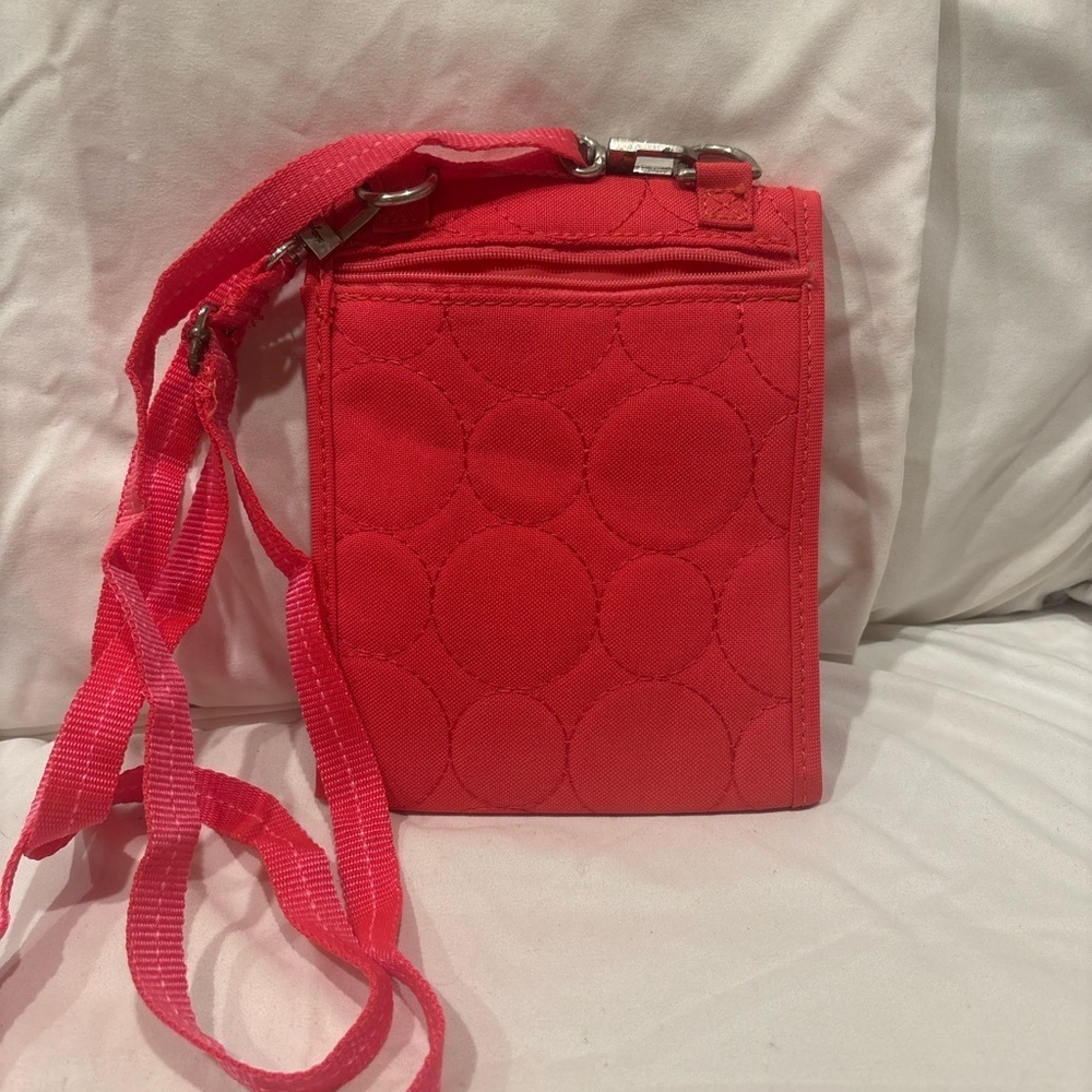 Thirty-One “Vary You” Crossbody Wallet in Pink Circle Stitch - Picture 3 of 7